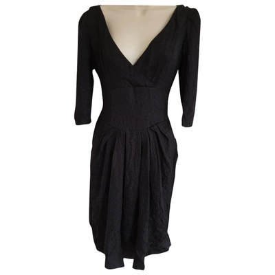 Pre-owned Temperley London Silk Mid-length Dress In Black