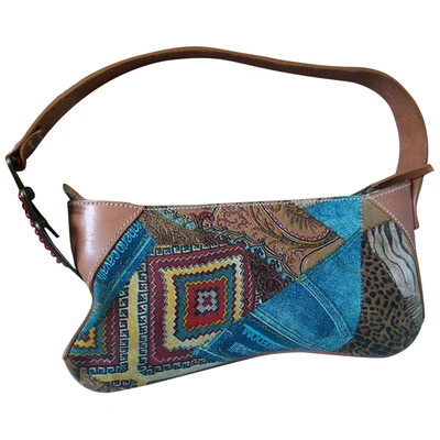 Pre-owned Roberto Cavalli Leather Handbag In Multicolour
