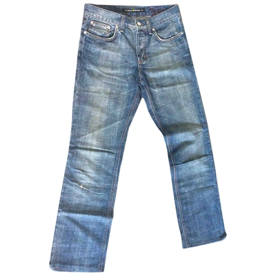 Pre-owned Dkny Straight Jeans In Blue