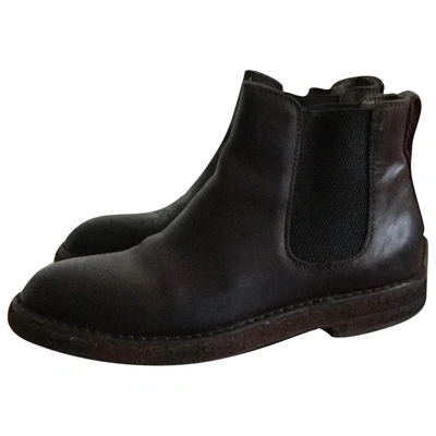Pre-owned Moma Brown Leather Ankle Boots