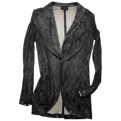 Pre-owned Emporio Armani Silk Blazer In Grey