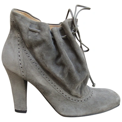 Pre-owned Fratelli Rossetti Ankle Boots In Grey