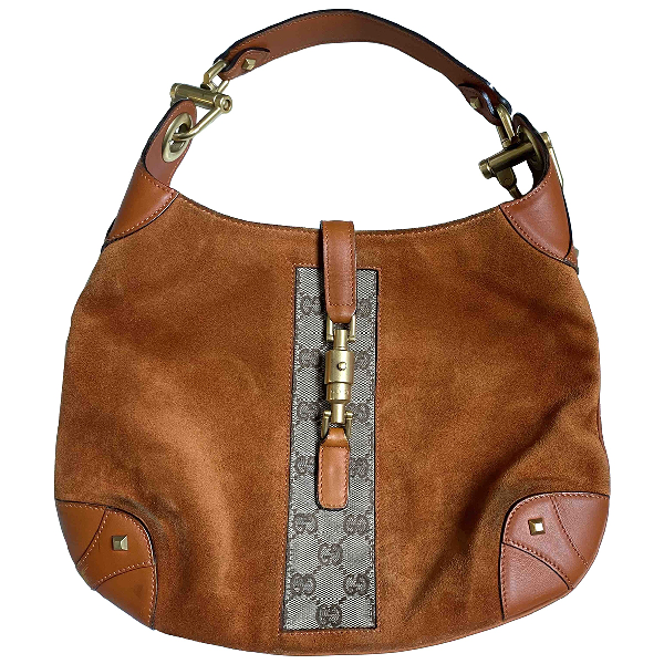 Pre-Owned Gucci Brown Suede Handbag | ModeSens