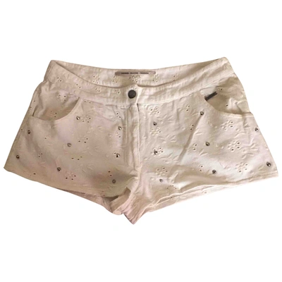 Pre-owned Guess White Cotton Shorts