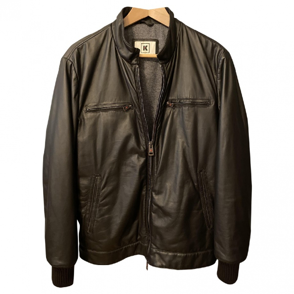 Pre-owned Kiton Brown Leather Jacket | ModeSens