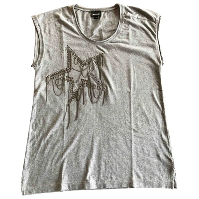 Pre-owned Just Cavalli Grey Cotton Top