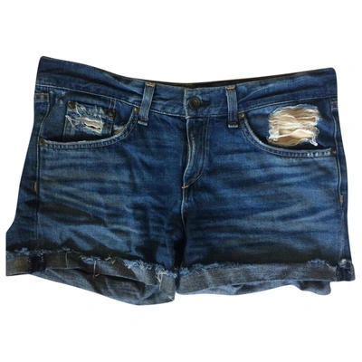 Pre-owned Rag & Bone Blue Cotton Shorts