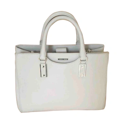 Pre-owned Hugo Boss Leather Handbag In White
