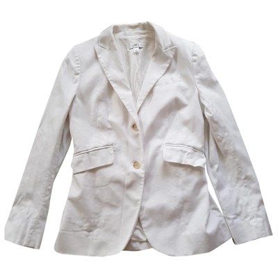 Pre-owned Ann Taylor Suit Jacket In White