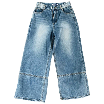 Pre-owned Sjyp Straight Jeans In Blue