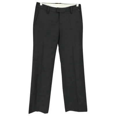 Pre-owned Hache Wool Straight Pants In Black