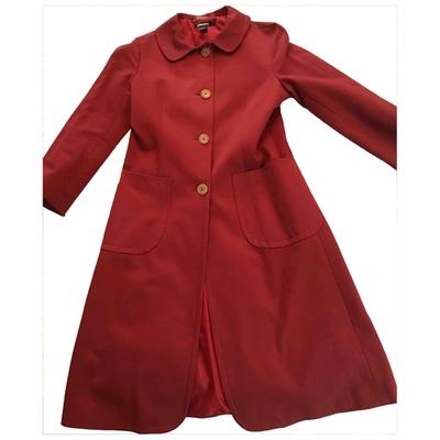 Pre-owned Dkny Coat In Red
