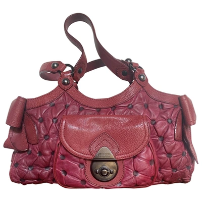 Pre-owned Moschino Cheap And Chic Leather Handbag In Burgundy