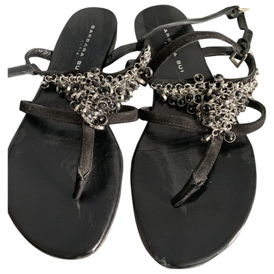 Pre-owned Barbara Bui Leather Sandal In Black