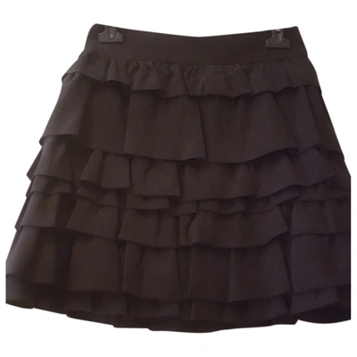 Pre-owned Ter Et Bantine Wool Mid-length Skirt In Black
