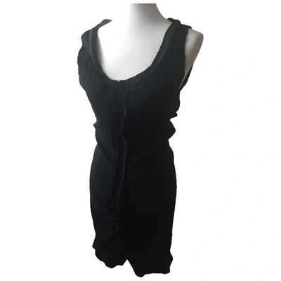 Pre-owned Bottega Veneta Silk Mid-length Dress In Black