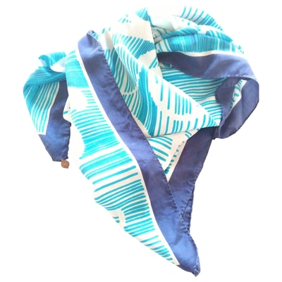 Pre-owned Givenchy Silk Neckerchief In Blue