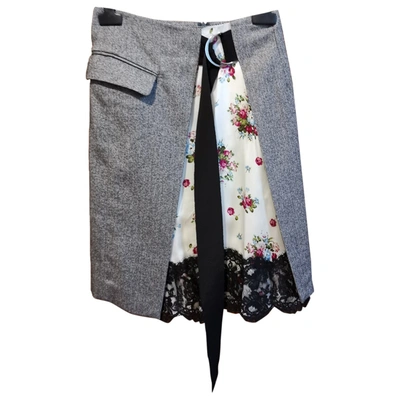 Pre-owned Dondup Wool Skirt In Grey