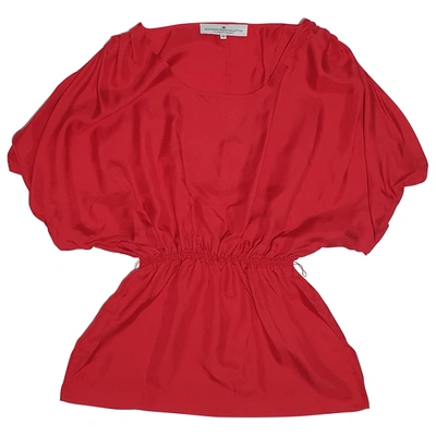 Pre-owned Designers Remix Silk Blouse In Red