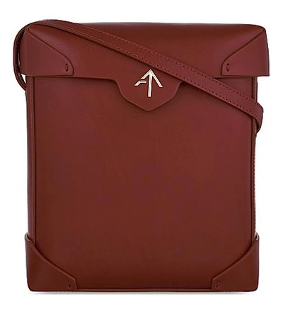 Manu Atelier Mini Pristine Leather Shoulder Bag In Red
