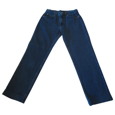 Pre-owned Valentino Straight Jeans In Blue