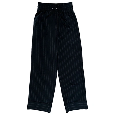 Pre-owned Ganni Fall Winter 2019 Straight Pants In Black