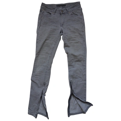 Pre-owned Superfine Slim Pants In Grey