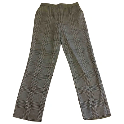 Pre-owned Maje Trousers In Grey