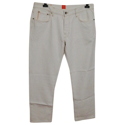 Pre-owned Hugo Boss Trousers In White