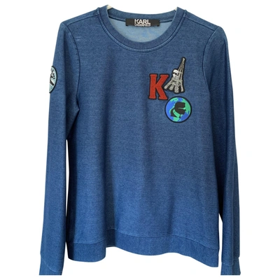 Pre-owned Karl Blue Cotton Top