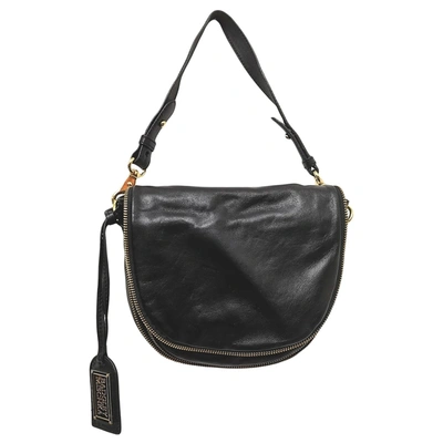 Pre-owned Badgley Mischka Leather Handbag In Black