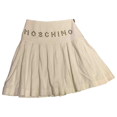 Pre-owned Moschino Cheap And Chic Mid-length Skirt In White