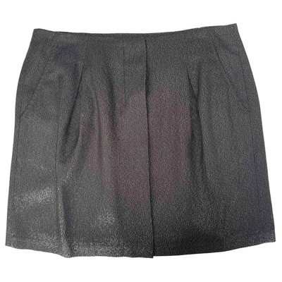 Pre-owned Vince Glitter Mini Skirt In Black