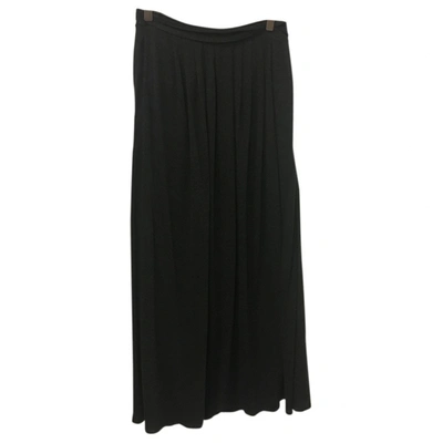 Pre-owned Max Mara Wool Maxi Skirt In Anthracite