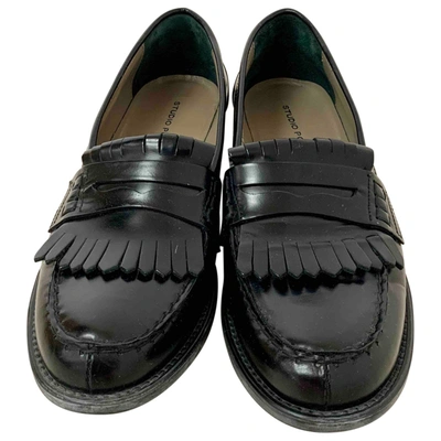 Pre-owned Pollini Leather Flats In Black
