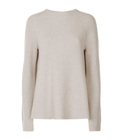 Helmut Lang Cotton & Cashmere Tie-back Sweater In Metal
