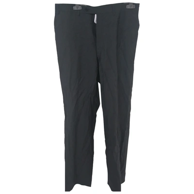 Pre-owned Canali Wool Trousers In Anthracite