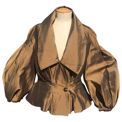 Pre-owned Christian Lacroix Gold Silk Jacket