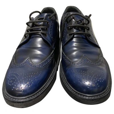 Pre-owned Hogan Leather Lace Ups In Blue