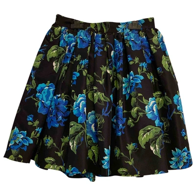 Pre-owned Miu Miu Silk Mini Skirt In Multicolour