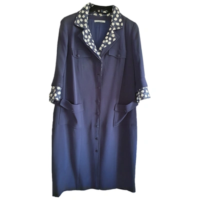 Pre-owned Guy Laroche Silk Mid-length Dress In Blue