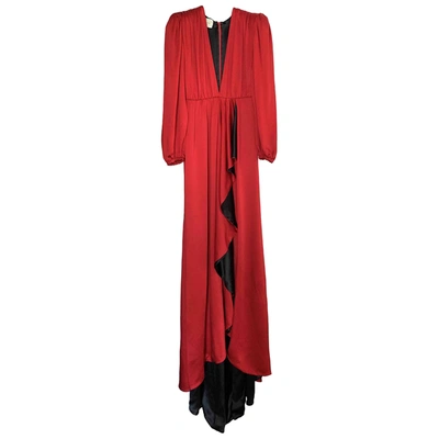 Pre-owned Gucci Silk Maxi Dress In Red