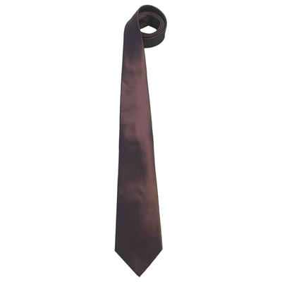 Pre-owned Rochas Silk Tie In Brown