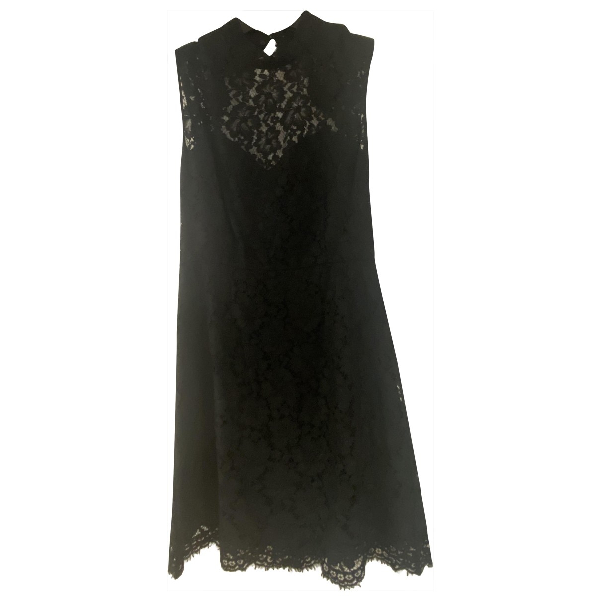 Pre-owned Sandro Black Lace Dress | ModeSens