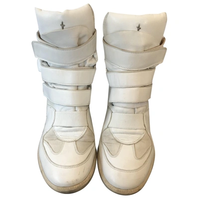 Pre-owned Cesare Paciotti Leather Trainers In White