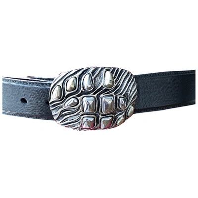 Pre-owned Prada Leather Belt In Black