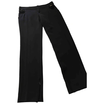 Pre-owned Gucci Straight Trousers In Black