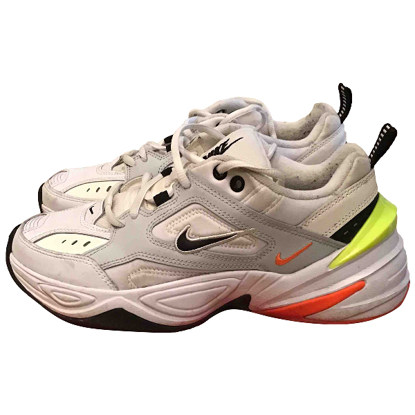 Pre-Owned Nike M2k Tekno White Leather Trainers | ModeSens