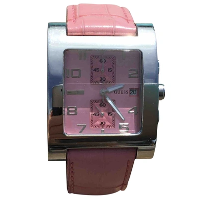Pre-owned Guess Watch In Pink