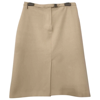 Pre-owned Versus Maxi Skirt In Ecru
